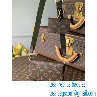 Louis Vuitton Monogram Canvas Felicie Strap  &  Go Bag M80091 Khaki Green 2021